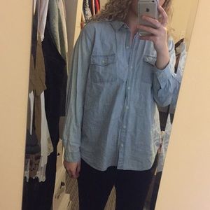 Denim flannel shirt